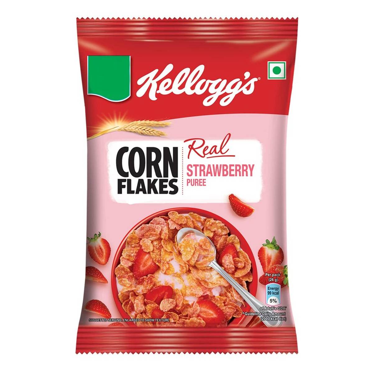 Kelloggs Corn Flakes Real Strawberry Puree,24g